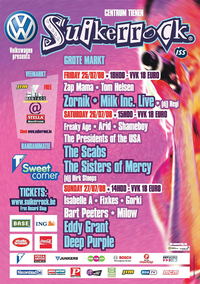 Affiche Suikerrock 2008