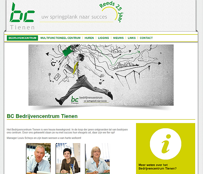 Look website Bedrijvencentrum Tienen