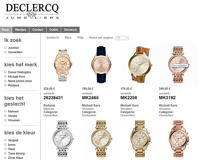 Drupal Commerce webshop voor juwelier Declercq | | Drupal & WordPress architects & developers