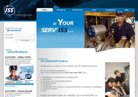 Screenshot website ISS Industrial Services