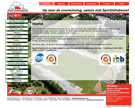 Website Sportinfrabouw