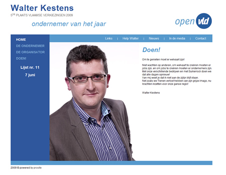 Politieke website Walter Kestens