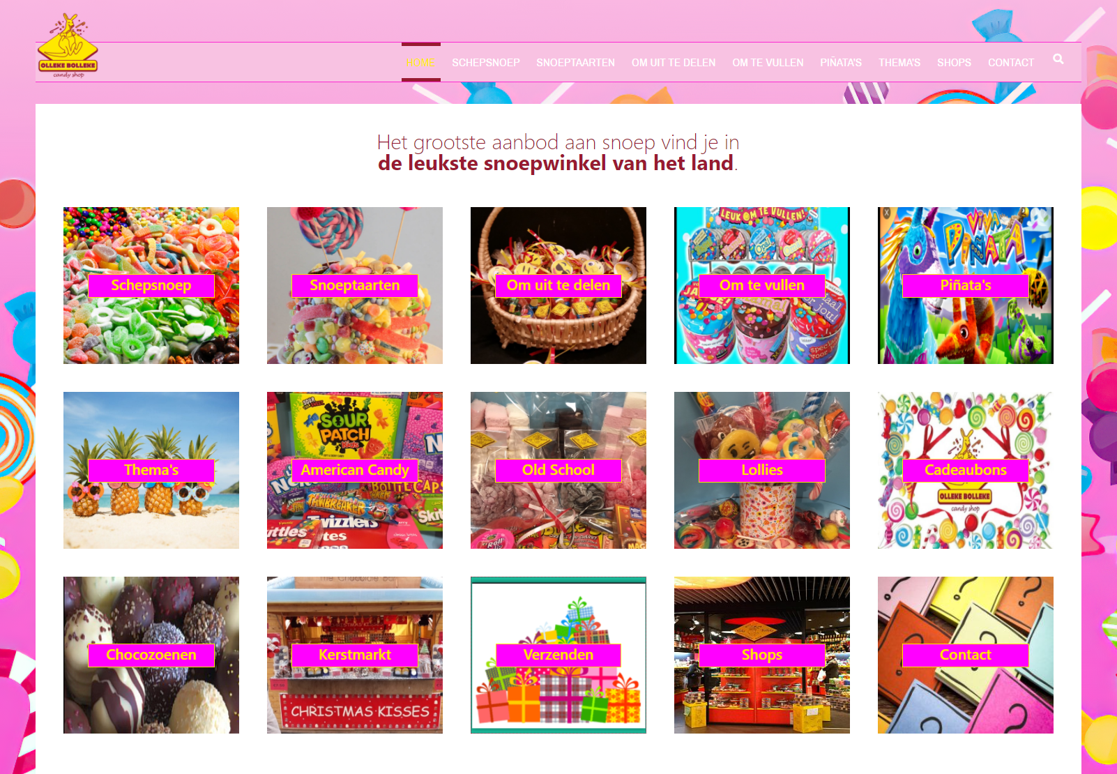 screenshot Olleke Bolleke website