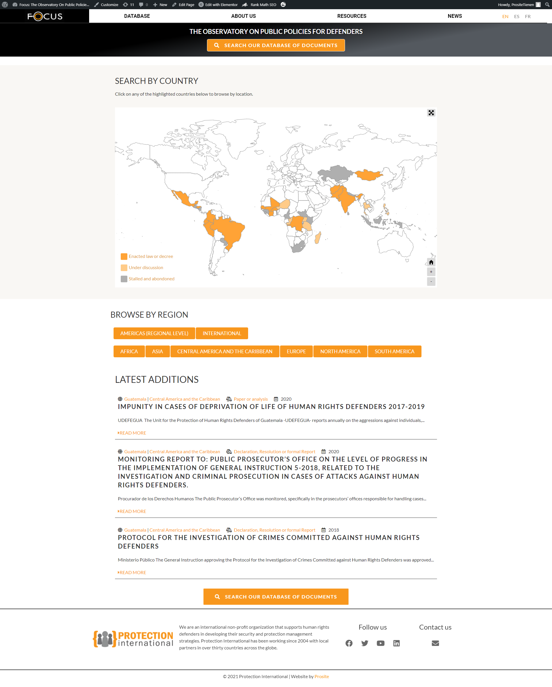 Screenshot Focus_ The Observatory On Public Policies For Defenders_ - www.focus-obs.org