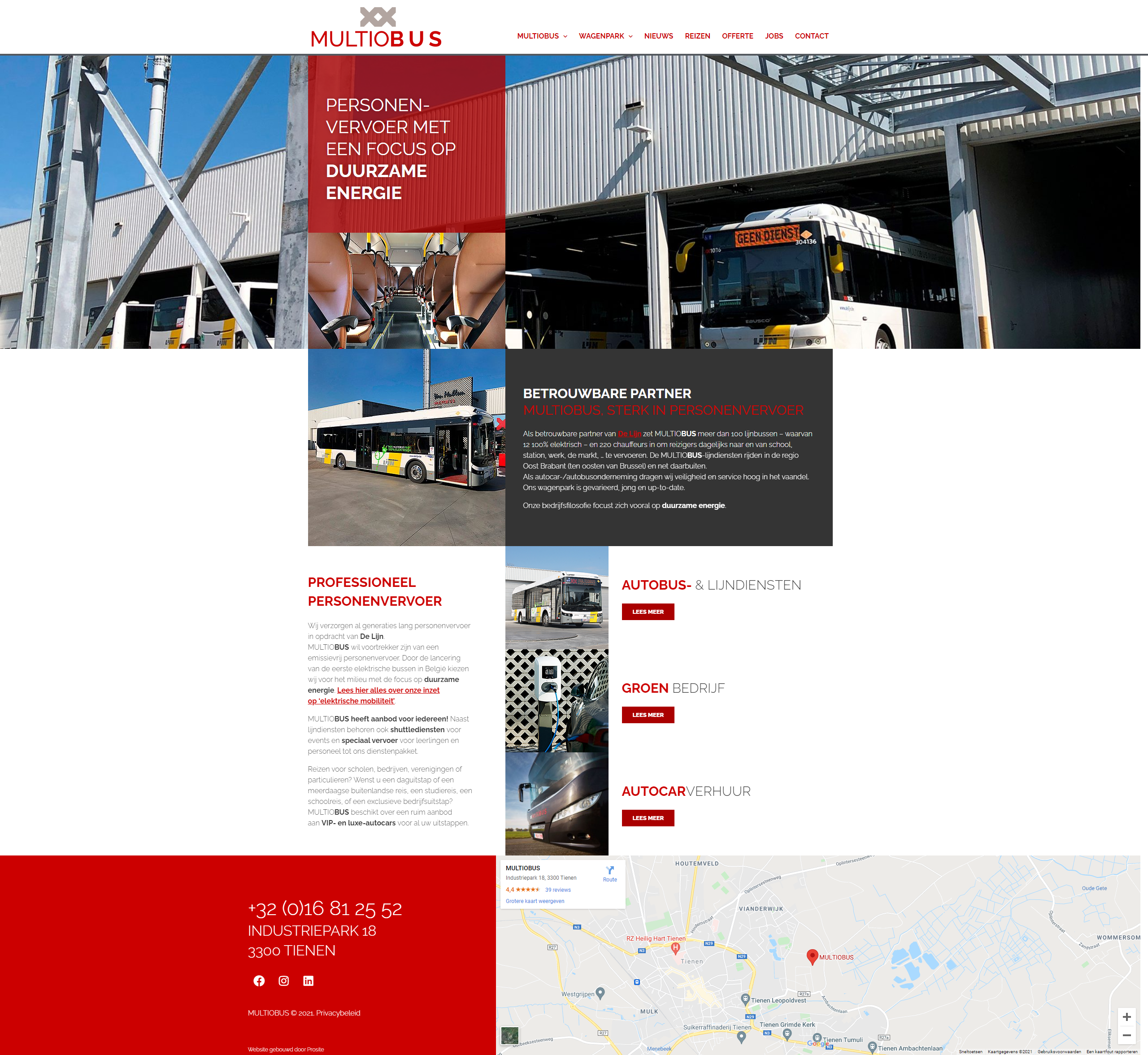 screenshot multiobus website