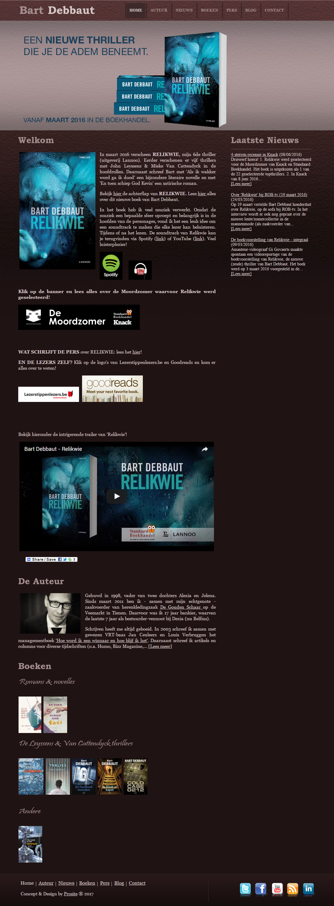 Bart Debbaut website screenshot