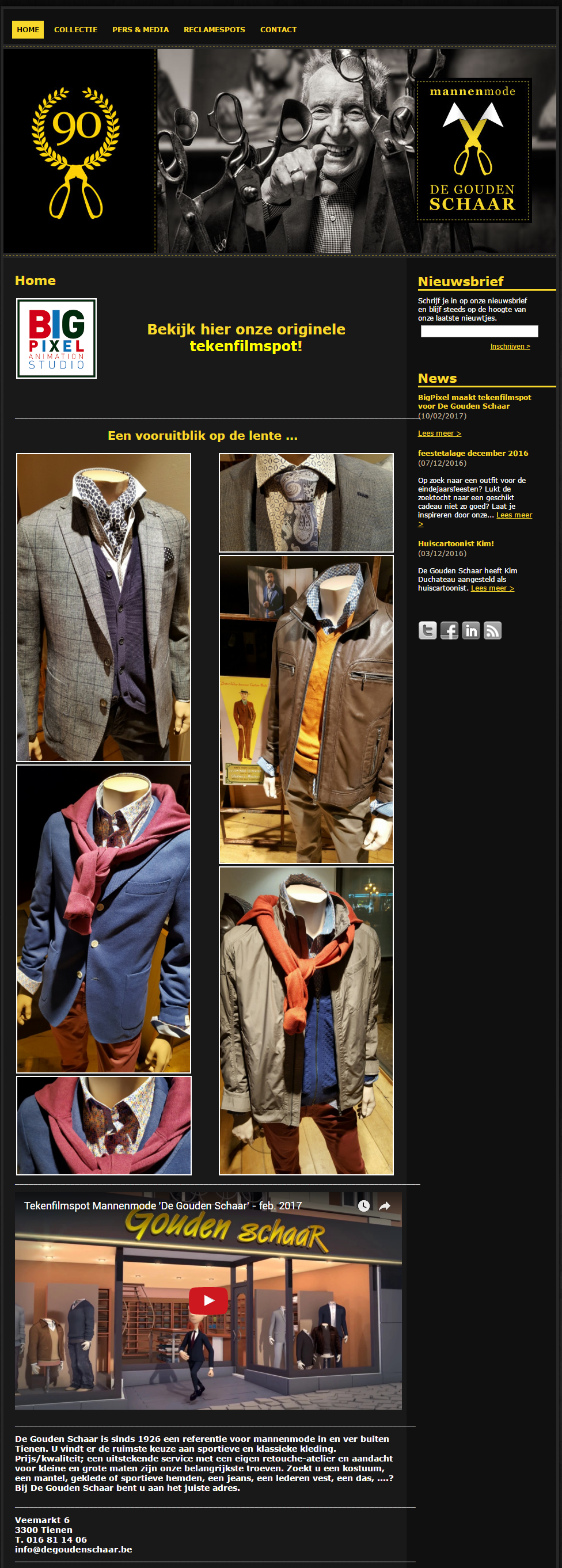 De Gouden Schaar website screenshot