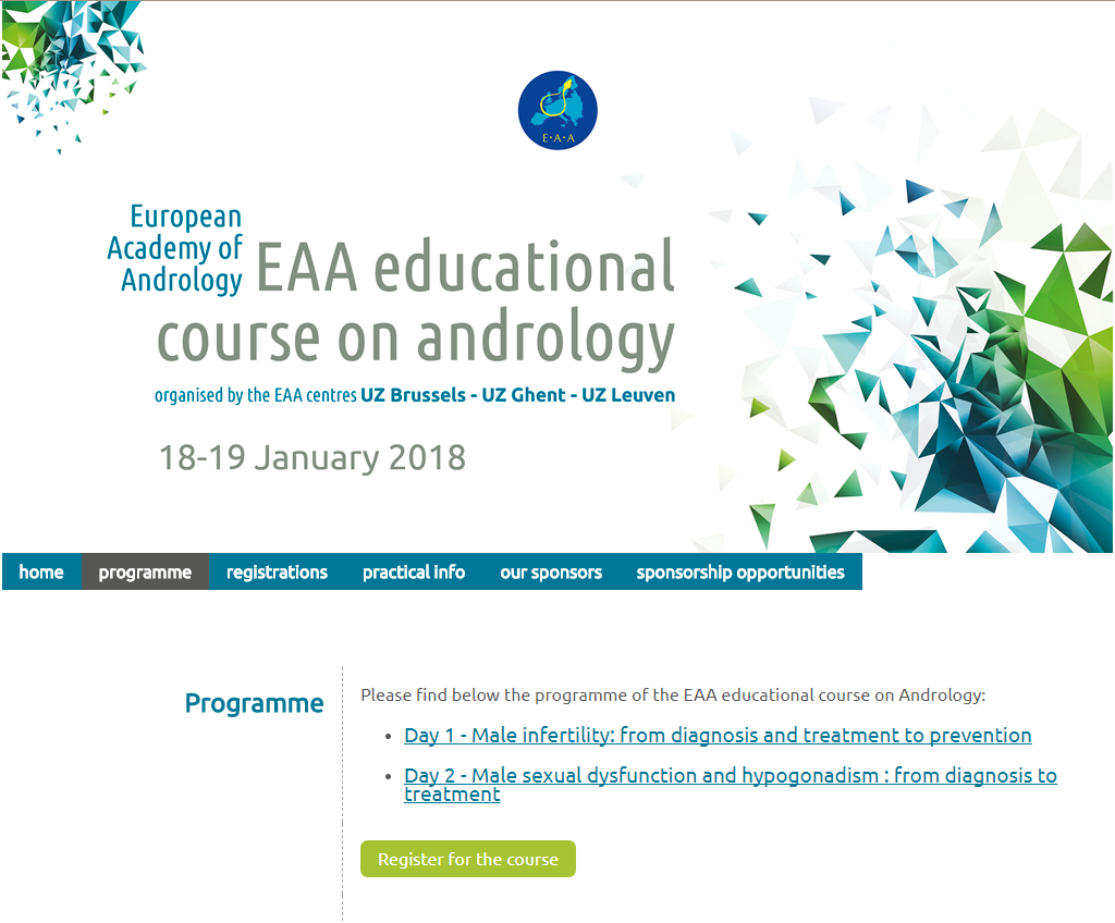 European academy of andrology EAA course