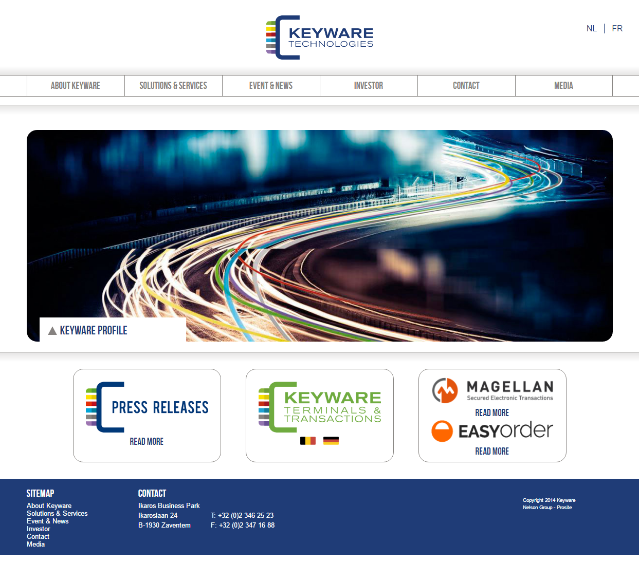 Keyware Technologies website screenshot