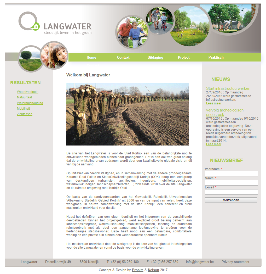 Langwater website screenshot
