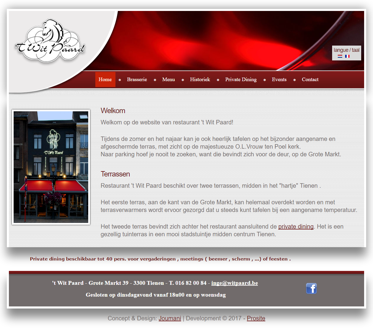 Restaurant 't Wit Paard Tienen screenshot