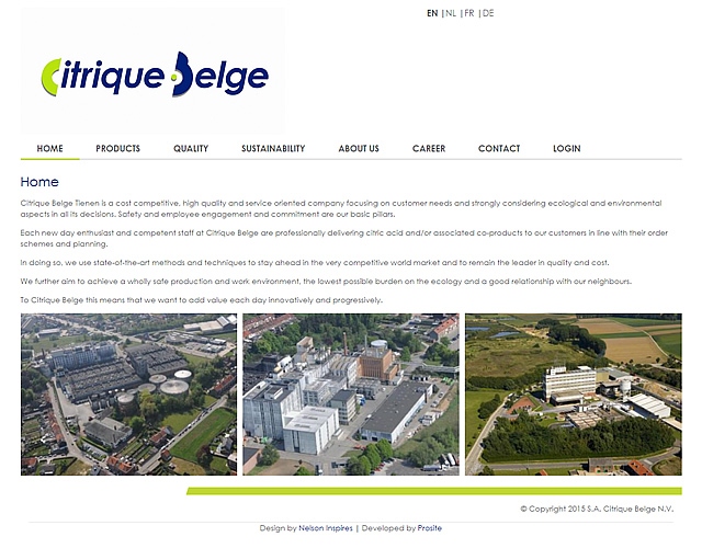 Website Citrique Belge screenshot